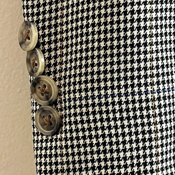Jos A Bank Silk Wool Sportscoat Jacket Mens 40R Houndstooth & Windowpane Blazer - Picture 4 of 8